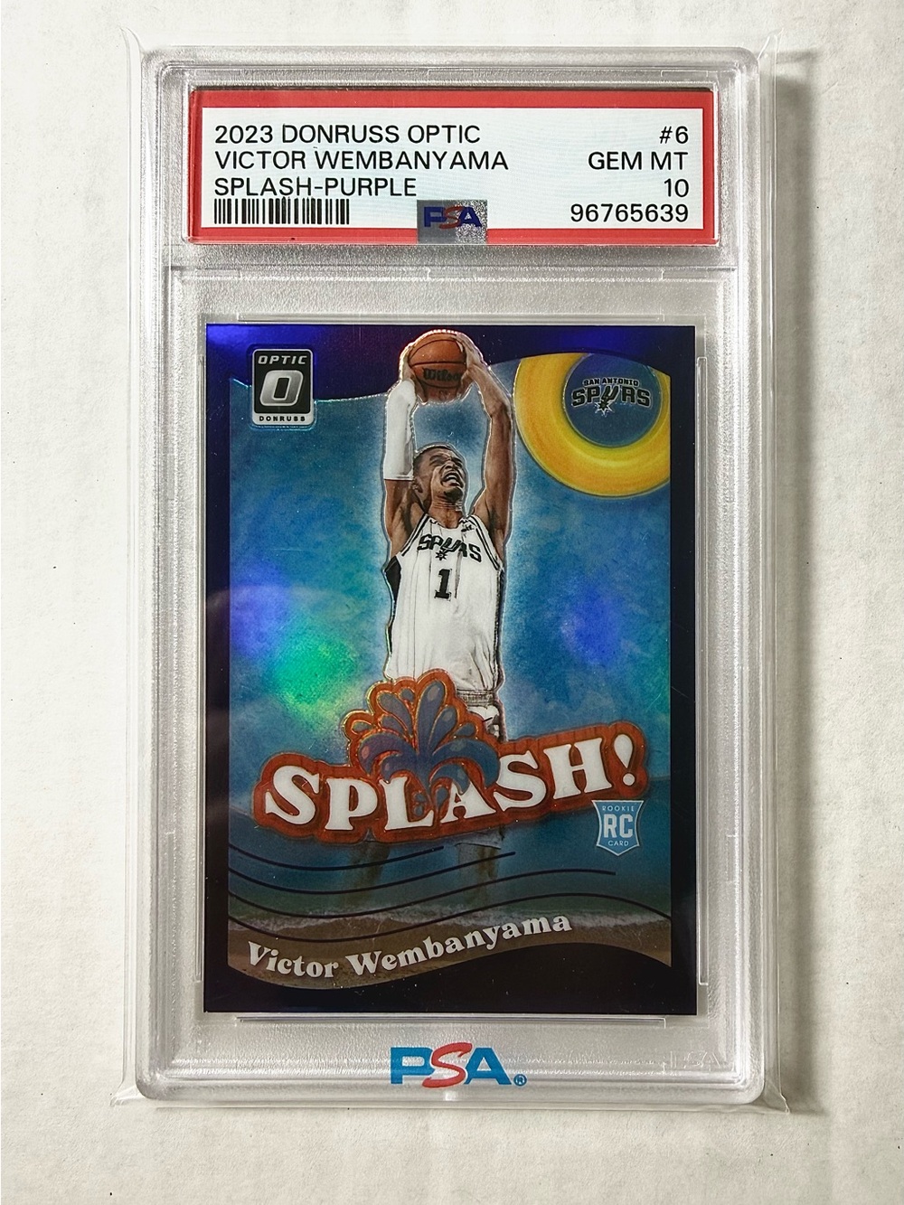 Panini Donruss Optic Victor Wembanyama Splash - Purple & Blue